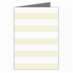 Horizontal Stripes - White and Beige Greeting Card