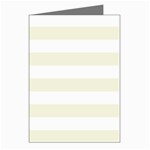 Horizontal Stripes - White and Beige Greeting Cards (Pkg of 8)
