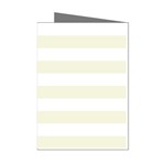 Horizontal Stripes - White and Beige Mini Greeting Cards (Pkg of 8)