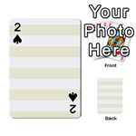 Horizontal Stripes - White and Beige Playing Cards 54 Designs