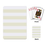 Horizontal Stripes - White and Beige Playing Cards Single Design