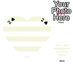 Horizontal Stripes - White and Beige Playing Cards 54 (Heart)