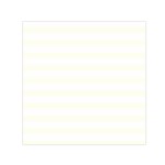 Horizontal Stripes - White and Ivory Small Satin Scarf  (Square)