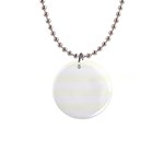Horizontal Stripes - White and Ivory 1  Button Necklace