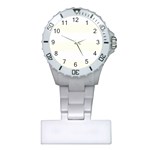 Horizontal Stripes - White and Ivory Nurses Watch