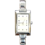 Horizontal Stripes - White and Ivory Rectangle Italian Charm Watch