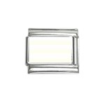 Horizontal Stripes - White and Ivory Italian Charm (9mm)