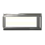 Horizontal Stripes - White and Ivory Superlink Italian Charm (9mm)