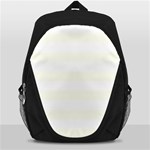 Horizontal Stripes - White and Ivory Backpack Bag