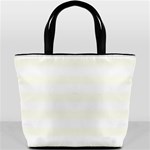 Horizontal Stripes - White and Ivory Bucket Bag