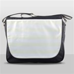 Horizontal Stripes - White and Ivory Messenger Bag