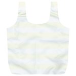 Horizontal Stripes - White and Ivory Full Print Recycle Bag (XL)