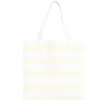 Horizontal Stripes - White and Ivory Grocery Light Tote Bag