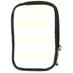 Horizontal Stripes - White and Ivory Compact Camera Leather Case