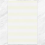 Horizontal Stripes - White and Ivory Canvas 12  x 18 