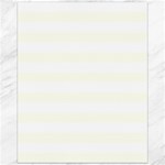 Horizontal Stripes - White and Ivory Canvas 16  x 20 
