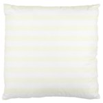 Horizontal Stripes - White and Ivory Large Cushion Case (Two Sides)