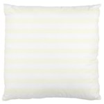 Horizontal Stripes - White and Ivory Large Flano Cushion Case (One Side)