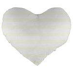 Horizontal Stripes - White and Ivory Large 19  Premium Heart Shape Cushion