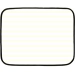 Horizontal Stripes - White and Ivory Fleece Blanket (Mini)
