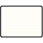 Horizontal Stripes - White and Ivory Fleece Blanket (Large) (One Side)