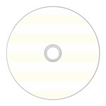 Horizontal Stripes - White and Ivory CD Wall Clock