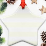 Horizontal Stripes - White and Ivory Ornament (Star)