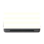 Horizontal Stripes - White and Ivory Memory Card Reader with CF
