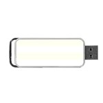Horizontal Stripes - White and Ivory Portable USB Flash (One Side)