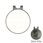 Horizontal Stripes - White and Ivory Golf Ball Marker Hat Clip