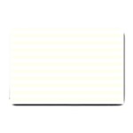 Horizontal Stripes - White and Ivory Small Doormat