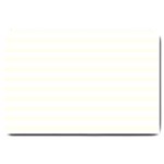 Horizontal Stripes - White and Ivory Large Doormat