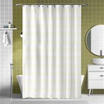 Horizontal Stripes - White and Ivory Shower Curtain 48  x 72  (Small)