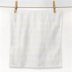 Horizontal Stripes - White and Ivory Face Towel