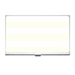 Horizontal Stripes - White and Ivory Business Card Holder