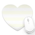 Horizontal Stripes - White and Ivory Heart Mousepad