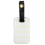 Horizontal Stripes - White and Ivory Luggage Tag (One Side)