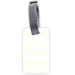Horizontal Stripes - White and Ivory Luggage Tag (Two Sides)
