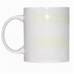 Horizontal Stripes - White and Ivory White Mug