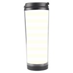 Horizontal Stripes - White and Ivory Travel Tumbler