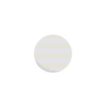 Horizontal Stripes - White and Ivory 1  Mini Button