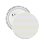 Horizontal Stripes - White and Ivory 2.25  Button