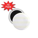 Horizontal Stripes - White and Ivory 1.75  Magnet (10 pack)