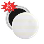 Horizontal Stripes - White and Ivory 2.25  Magnet (100 pack)