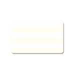 Horizontal Stripes - White and Ivory Magnet (Name Card)