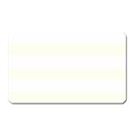 Horizontal Stripes - White and Ivory Magnet (Rectangular)