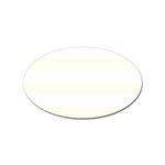 Horizontal Stripes - White and Ivory Sticker (Oval)