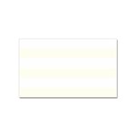 Horizontal Stripes - White and Ivory Sticker (Rectangular)