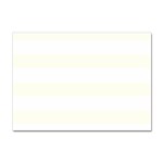 Horizontal Stripes - White and Ivory Sticker A4 (100 pack)