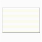 Horizontal Stripes - White and Ivory Postcard 4 x 6  (Pkg of 10)